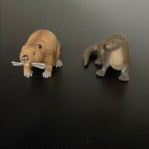Brown and Gray Animal Action Figures